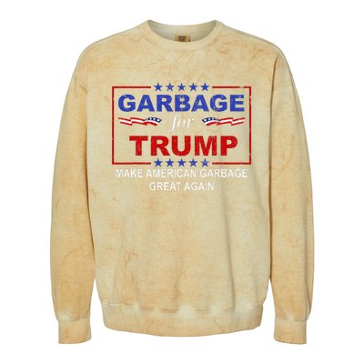 Garbage For Trump Make American Garbage Great Again Colorblast Crewneck Sweatshirt