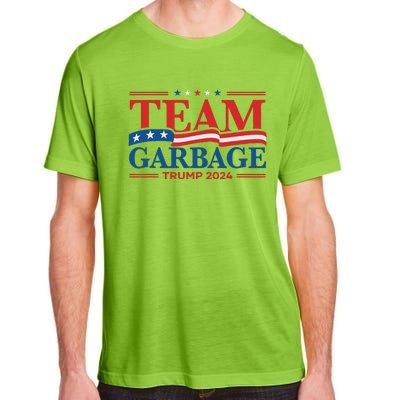 Garbage For Trump 2024 Usa Flag Vintage Adult ChromaSoft Performance T-Shirt