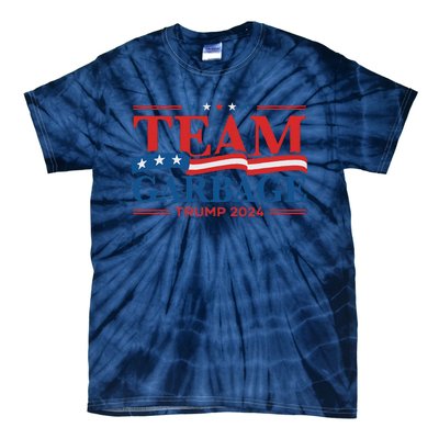 Garbage For Trump 2024 Usa Flag Vintage Tie-Dye T-Shirt