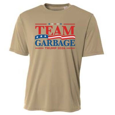 Garbage For Trump 2024 Usa Flag Vintage Cooling Performance Crew T-Shirt