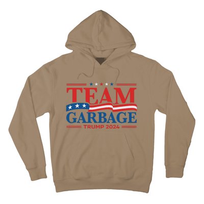 Garbage For Trump 2024 Usa Flag Vintage Hoodie