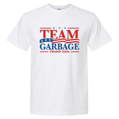 Garbage For Trump 2024 Usa Flag Vintage Garment-Dyed Heavyweight T-Shirt