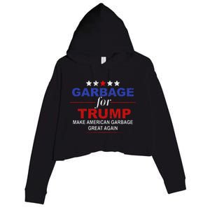 Garbage For Trump Make American Garbage Great Again Crop Fleece Hoodie