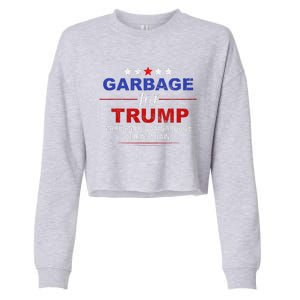 Garbage For Trump Make American Garbage Great Again Cropped Pullover Crew