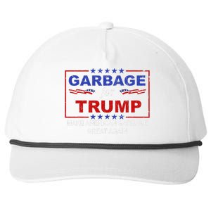 Garbage For Trump Make American Garbage Great Again Snapback Five-Panel Rope Hat