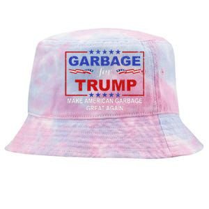 Garbage For Trump Make American Garbage Great Again Tie-Dyed Bucket Hat