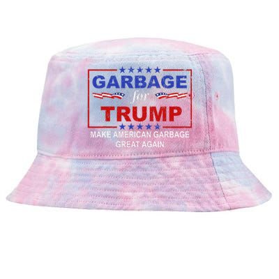 Garbage For Trump Make American Garbage Great Again Tie-Dyed Bucket Hat