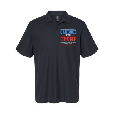 Garbage For Trump Make American Garbage Great Again Softstyle Adult Sport Polo