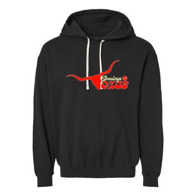 Greetings From Texas Longhorn Logo Garment-Dyed Fleece Hoodie