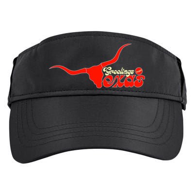 Greetings From Texas Longhorn Logo Adult Drive Performance Visor