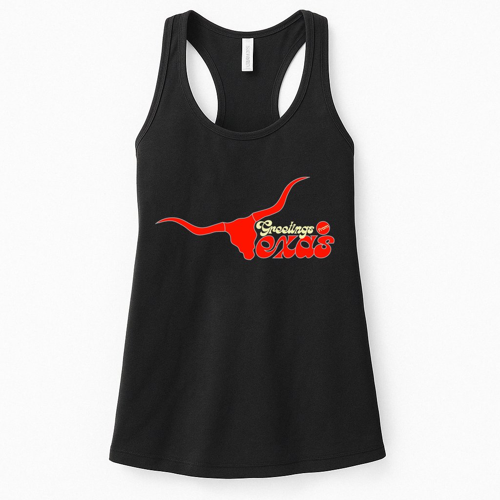 Greetings From Texas Longhorn Logo Womens Tank Top