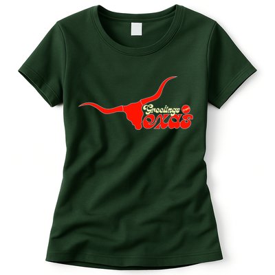 Greetings From Texas Longhorn Logo Womens T-Shirt