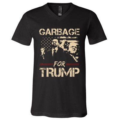 Garbage For Trump Make American Garbage Great Again V-Neck T-Shirt