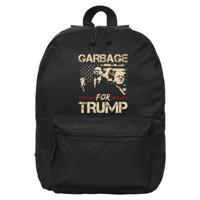 Garbage For Trump Make American Garbage Great Again 16 in Basic Backpack