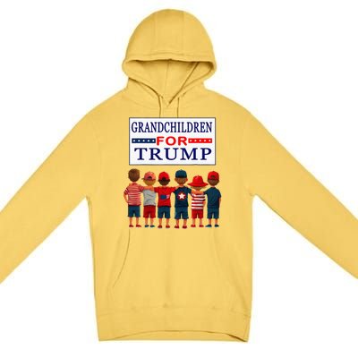 Grandchildren For Trump Vote For Grandpa Premium Pullover Hoodie