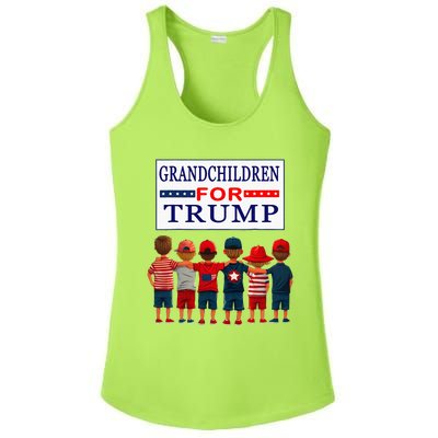 Grandchildren For Trump Vote For Grandpa Ladies PosiCharge Competitor Racerback Tank