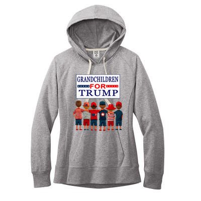 Grandchildren For Trump Vote For Grandpa Women's Fleece Hoodie