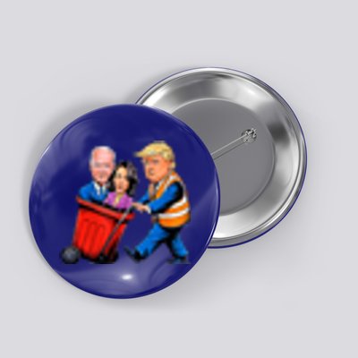 Garbage For Trump 2024 Funny Time To Take Out Garbage Biden Button