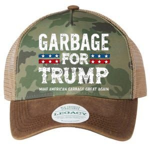 Garbage For Trump Make American Garbage Great Again Legacy Tie Dye Trucker Hat