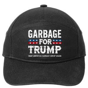 Garbage For Trump Make American Garbage Great Again 7-Panel Snapback Hat