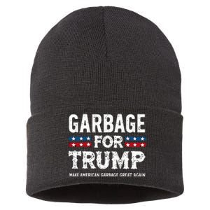 Garbage For Trump Make American Garbage Great Again Sustainable Knit Beanie