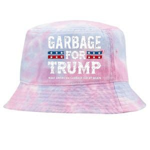 Garbage For Trump Make American Garbage Great Again Tie-Dyed Bucket Hat