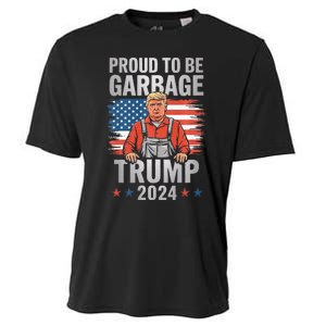 Garbage For Trump 2024 Proud To Be Garbage Trump Supporter Premium Cooling Performance Crew T-Shirt