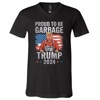 Garbage For Trump 2024 Proud To Be Garbage Trump Supporter Premium V-Neck T-Shirt