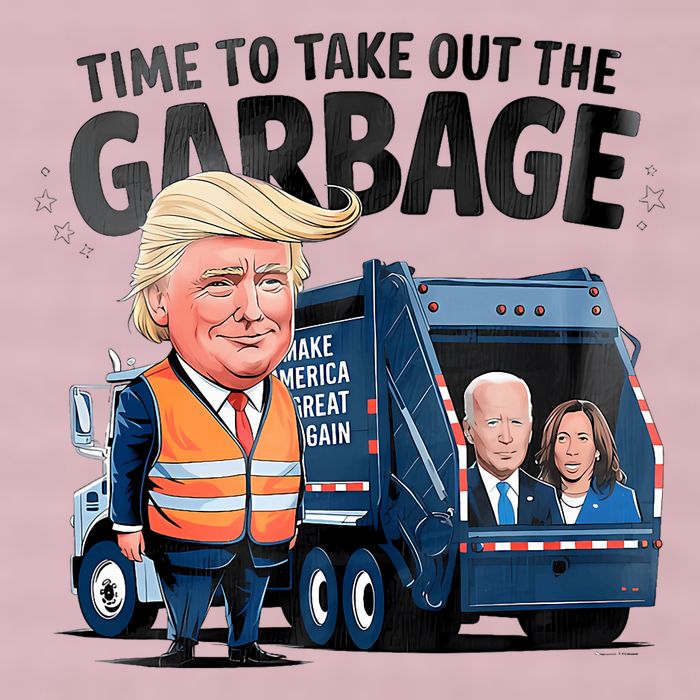 Garbage For Trump 2024 Funny Time To Take Out Garbage Biden 25L Jumbo Tote