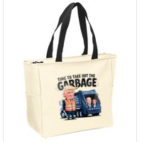 Garbage For Trump 2024 Funny Time To Take Out Garbage Biden Zip Tote Bag