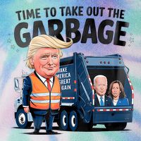 Garbage For Trump 2024 Funny Time To Take Out Garbage Biden Legacy Tie Dye Trucker Hat