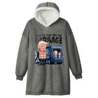Garbage For Trump 2024 Funny Time To Take Out Garbage Biden Hooded Wearable Blanket