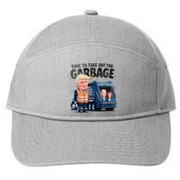 Garbage For Trump 2024 Funny Time To Take Out Garbage Biden 7-Panel Snapback Hat