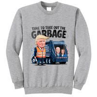 Garbage For Trump 2024 Funny Time To Take Out Garbage Biden Tall Sweatshirt