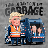 Garbage For Trump 2024 Funny Time To Take Out Garbage Biden Toddler Sweatshirt