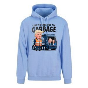 Garbage For Trump 2024 Funny Time To Take Out Garbage Biden Unisex Surf Hoodie