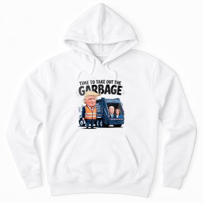 Garbage For Trump 2024 Funny Time To Take Out Garbage Biden Hoodie