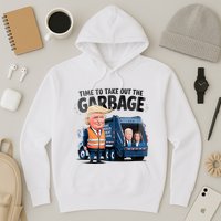 Garbage For Trump 2024 Funny Time To Take Out Garbage Biden Hoodie
