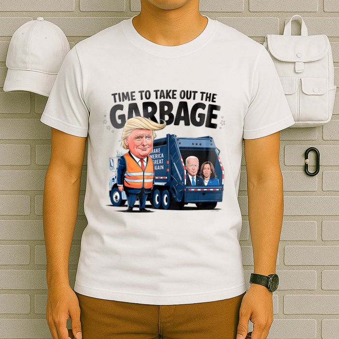 Garbage For Trump 2024 Funny Time To Take Out Garbage Biden T-Shirt