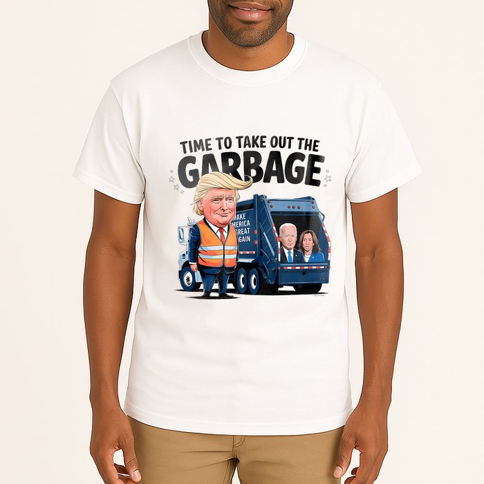 Garbage For Trump 2024 Funny Time To Take Out Garbage Biden Tall T-Shirt