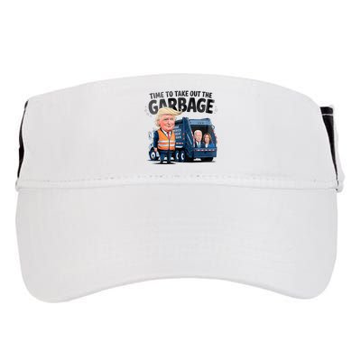 Garbage For Trump 2024 Funny Time To Take Out Garbage Biden Adult Drive Performance Visor