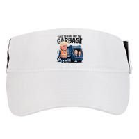 Garbage For Trump 2024 Funny Time To Take Out Garbage Biden Adult Drive Performance Visor