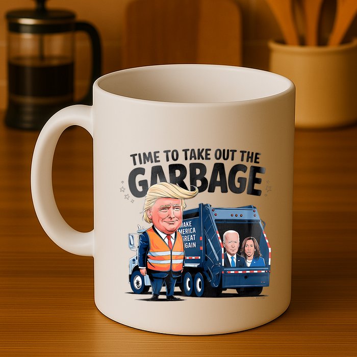 Garbage For Trump 2024 Funny Time To Take Out Garbage Biden Mug