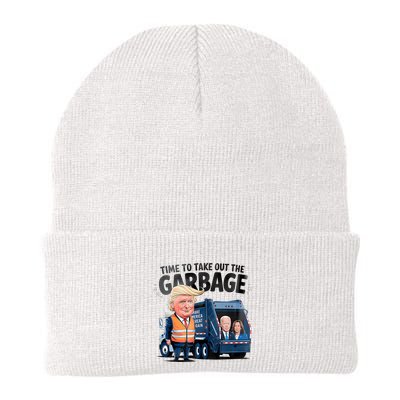 Garbage For Trump 2024 Funny Time To Take Out Garbage Biden Beanie