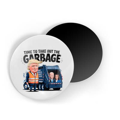 Garbage For Trump 2024 Funny Time To Take Out Garbage Biden Magnet