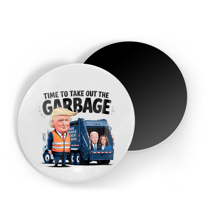 Garbage For Trump 2024 Funny Time To Take Out Garbage Biden Magnet