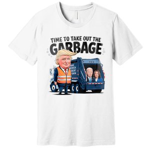 Garbage For Trump 2024 Funny Time To Take Out Garbage Biden Premium T-Shirt