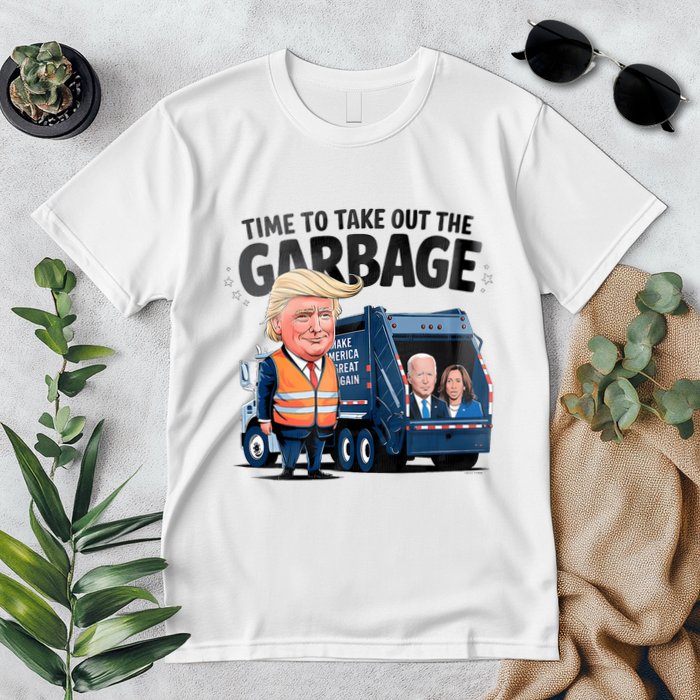 Garbage For Trump 2024 Funny Time To Take Out Garbage Biden Premium T-Shirt