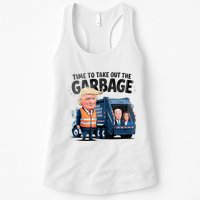 Garbage For Trump 2024 Funny Time To Take Out Garbage Biden Womens Tank Top