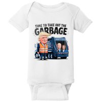 Garbage For Trump 2024 Funny Time To Take Out Garbage Biden Baby Bodysuit